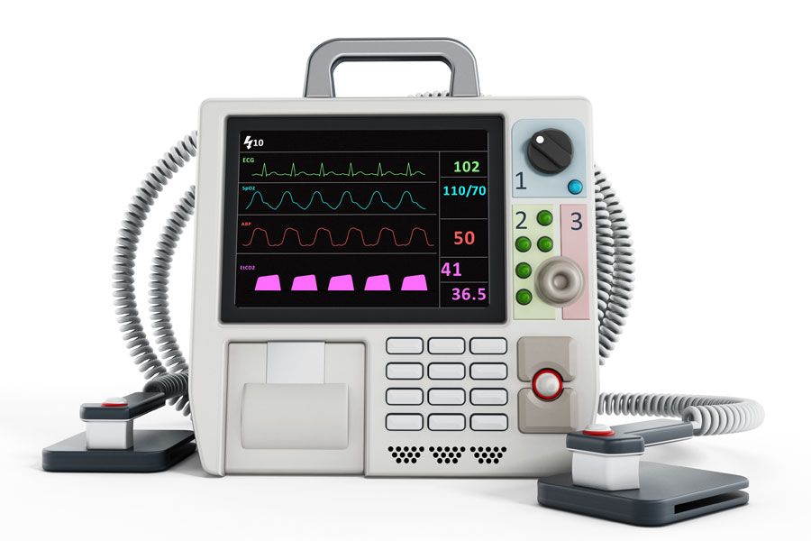 Biphasic Defibrillator with AED & SpO2