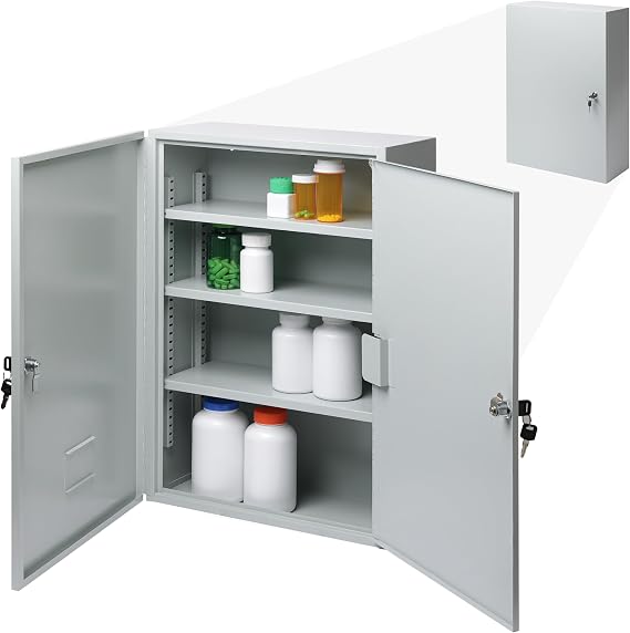 Lockable Medicine Cabinet — 2-Door