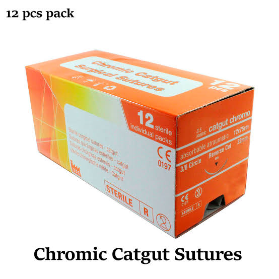Chromic Catgut Sutures (12pcs)