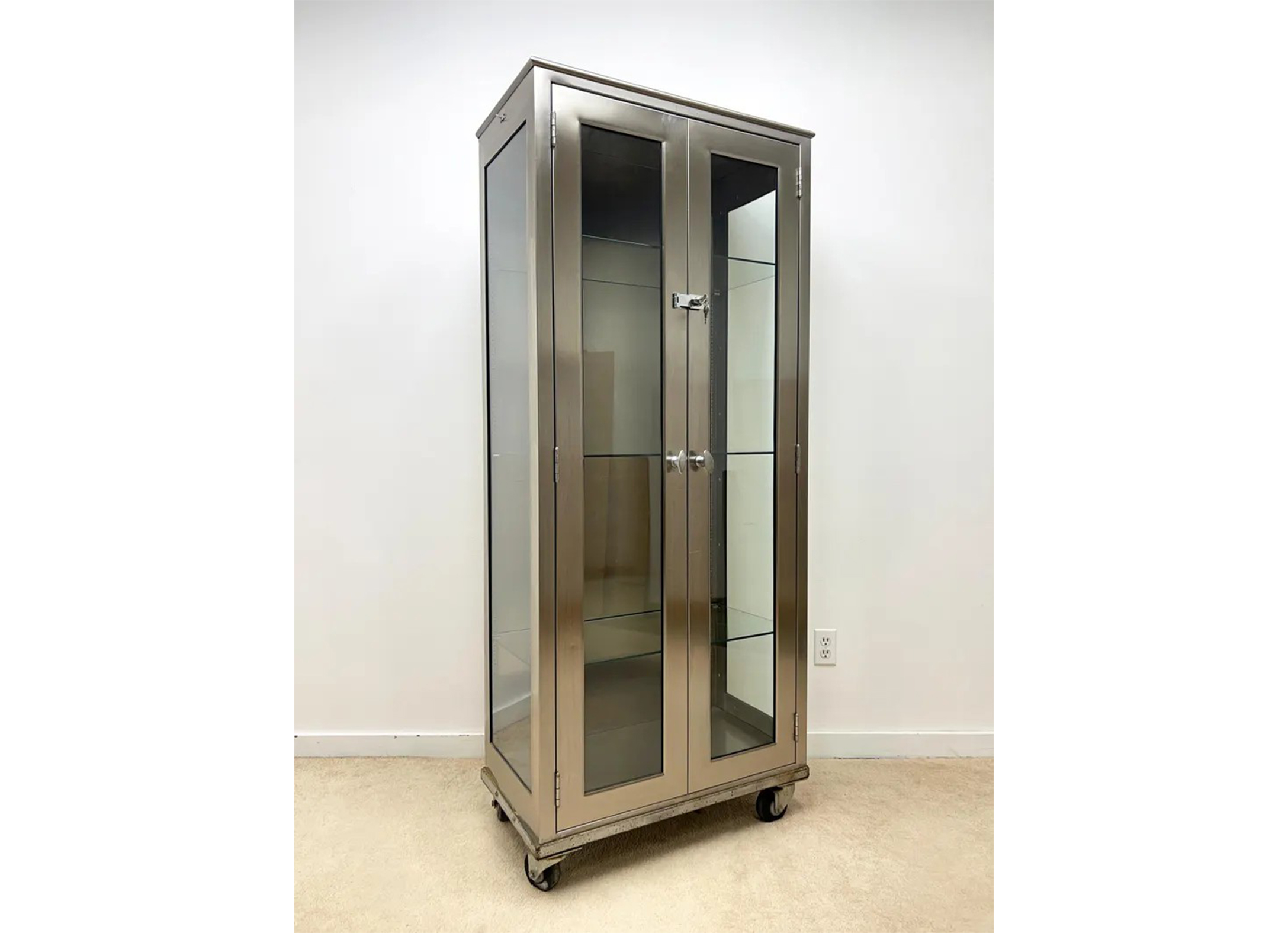 Medicine Cabinet (Glass & Steel)