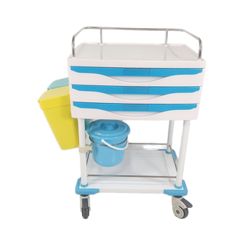 EMERGENCY/ TREATMENT TROLLEY - ABS - COLOR BLUE