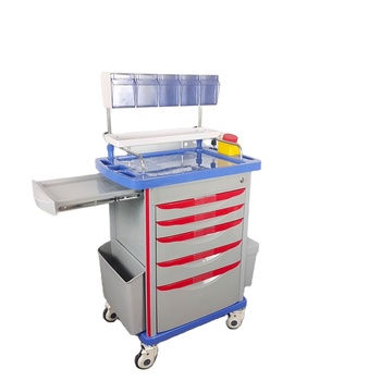 EMERGENCY/ TREATMENT TROLLEY - ABS - COLOR BLUE